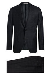 Charcoal 130's Flannel Windowpane Suit