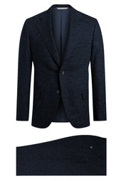 Blue Zegna Linen Blend Donegal Suit