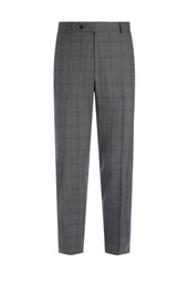 Grey Plaid Wool Suit