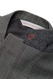 Grey Plaid Wool Suit