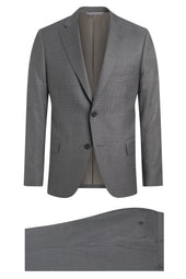Grey Neat Solid Suit