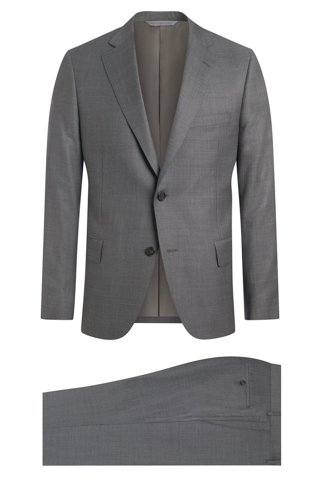 Grey Neat Solid Suit
