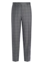 Grey Plaid Super 130 S Wool Suit
