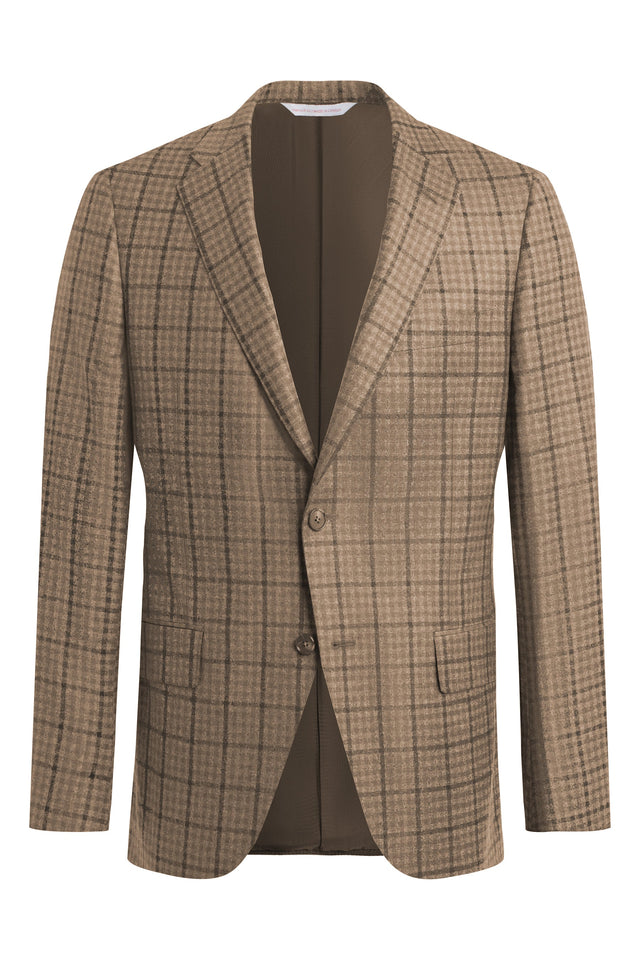 Taupe 130's Milled Check Jacket