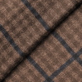 Brown 130's Milled Check Jacket