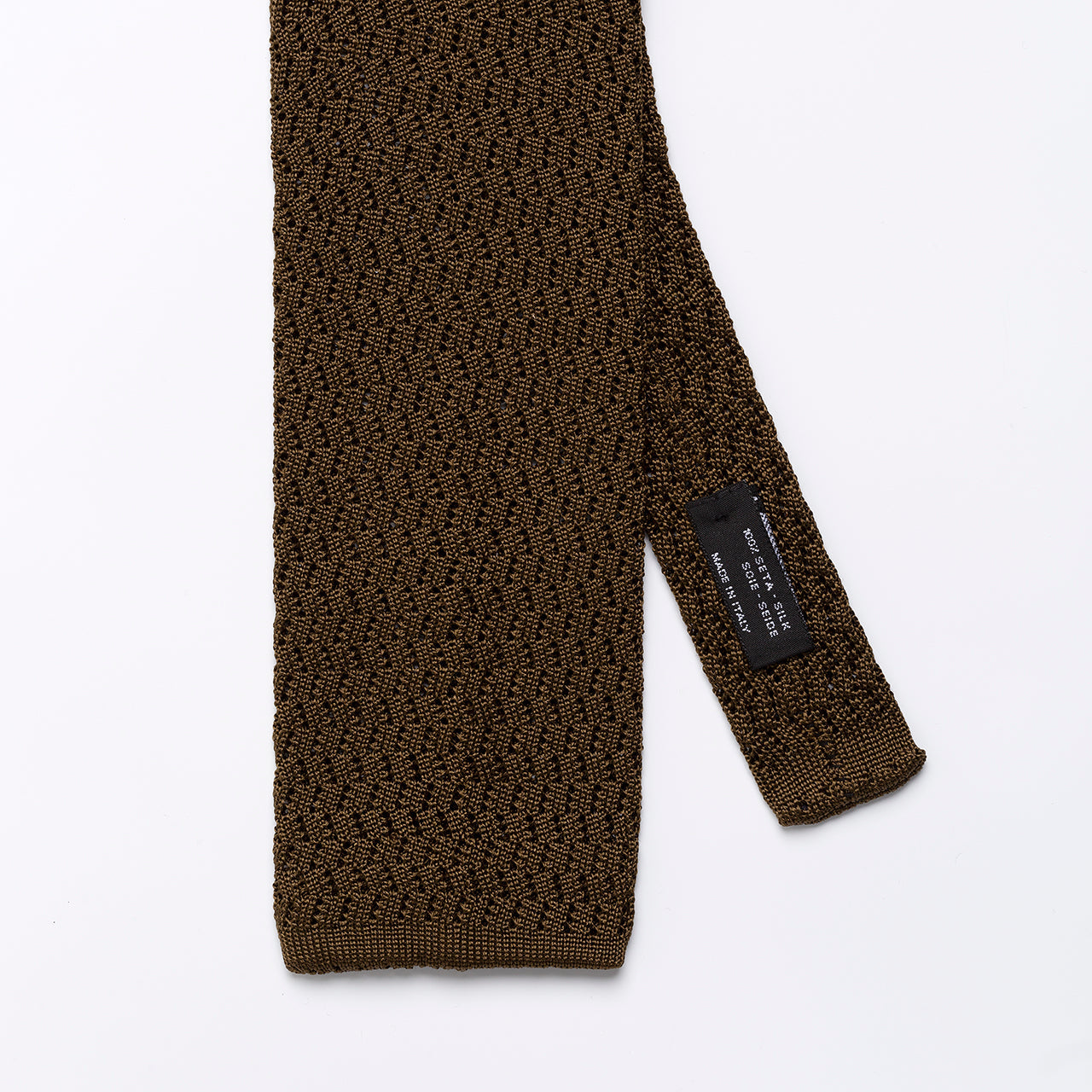 Green Zig Zag Knitted Tie