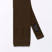 Brown / Green "Zig Zag" Knitted Tie