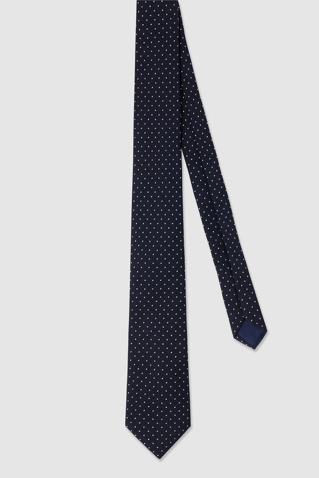 Brizio Polka Dot Tie In Silk And Wool