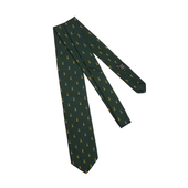 Cravate Motif Chasse Vert Acad Mie Or Soie
