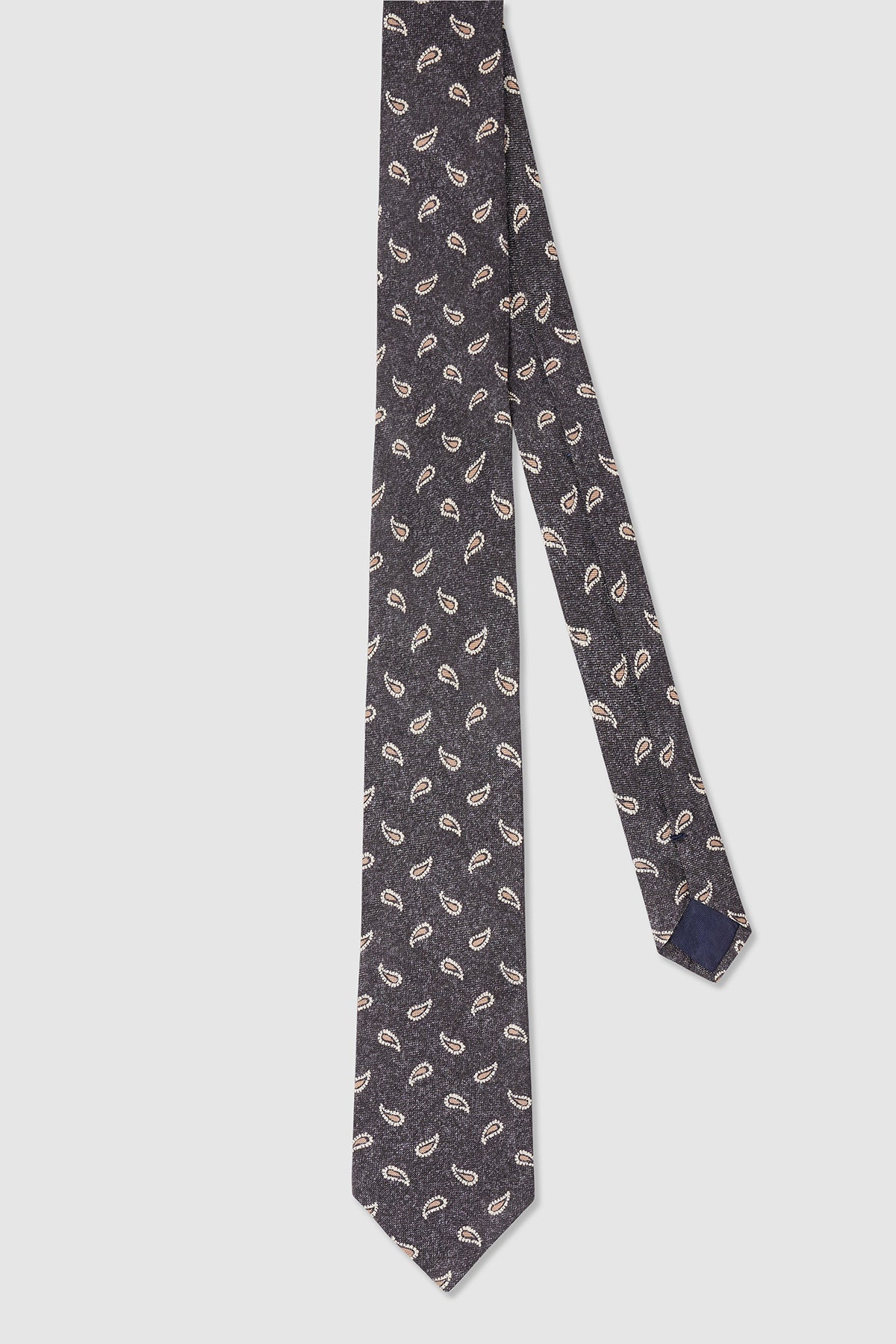 Dawson tie in grey silk