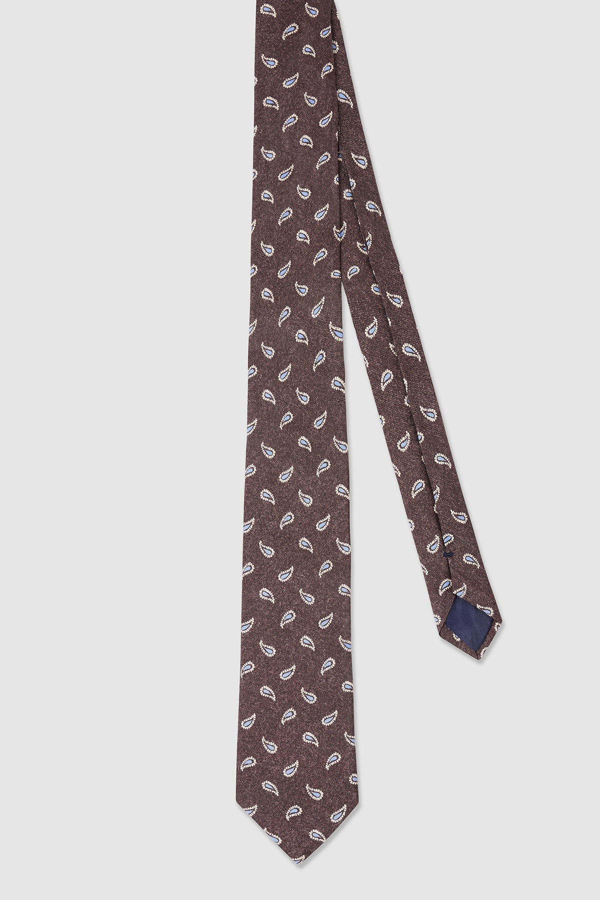 Cravate Dawson en soie marron