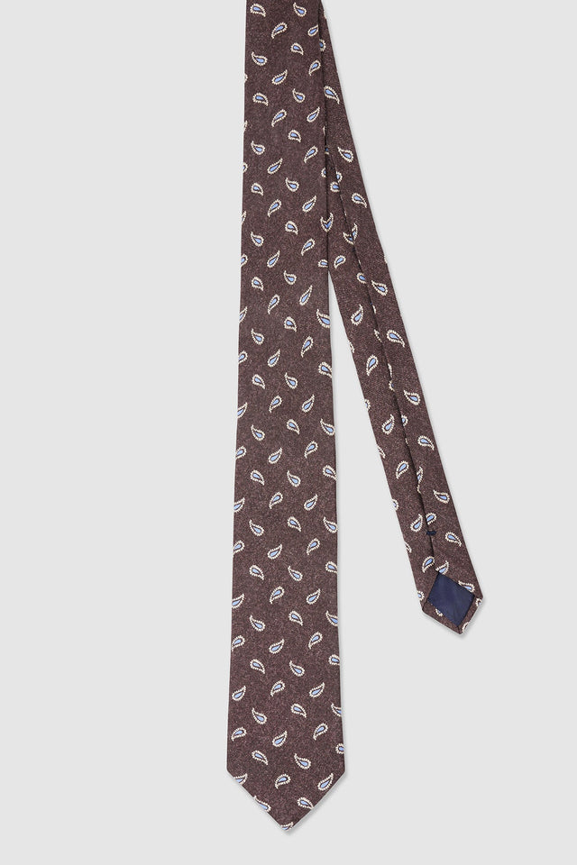 Cravate Dawson en soie marron