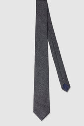 Cravate Maxwell en soie anthracite