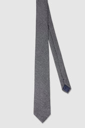 Cravate Maxwell en soie gris