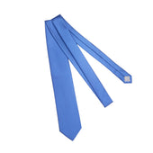 Cravate Bleu Ciel Gris Clair Motif Pois Soie