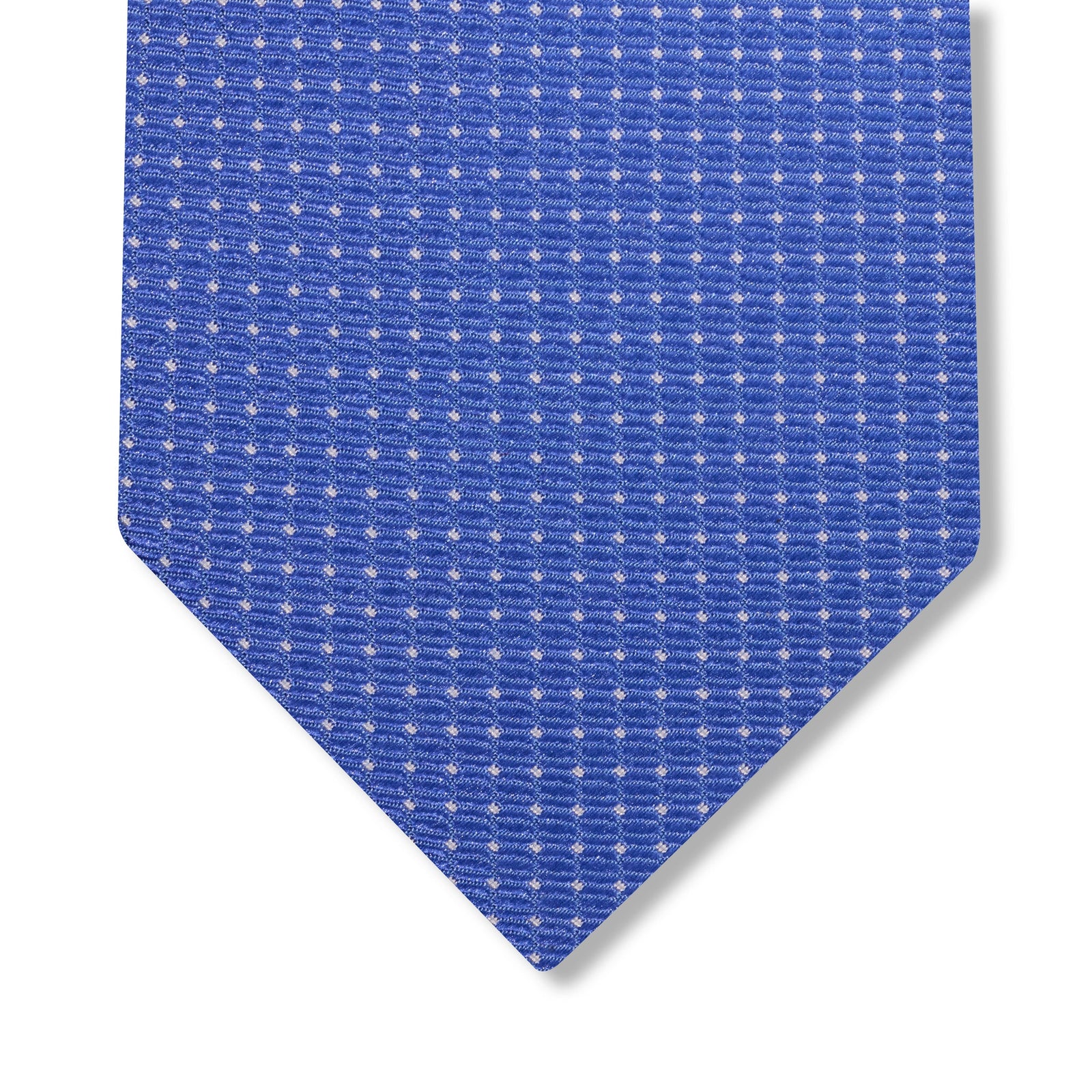 Cravate Bleu Ciel Gris Clair Motif Pois Soie