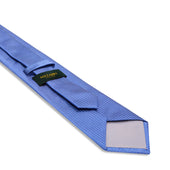 Cravate Bleu Ciel Gris Clair Motif Pois Soie