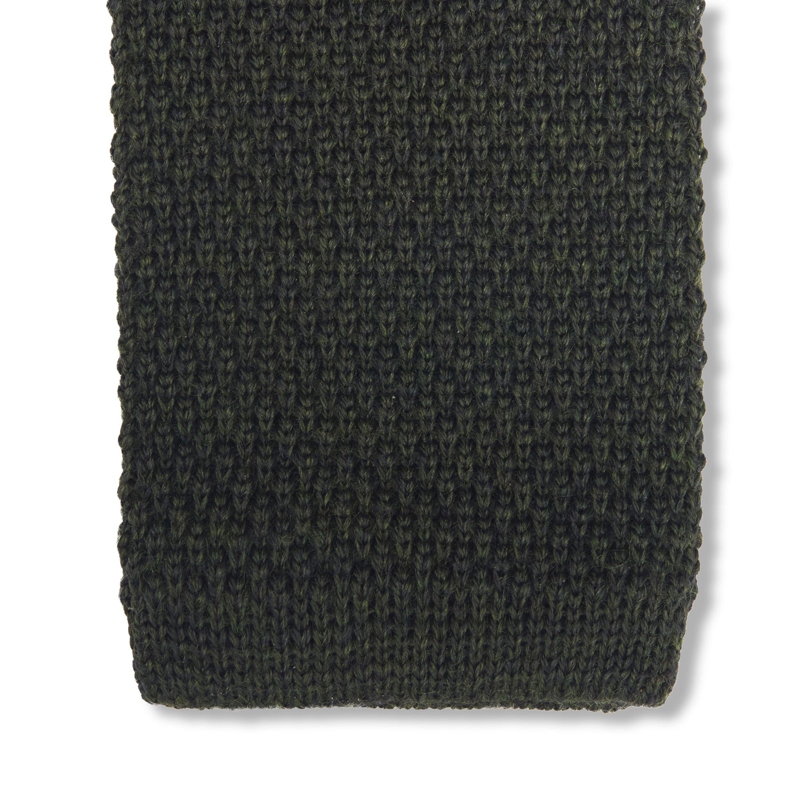 Cravate Tricot Vert Sapin Laine