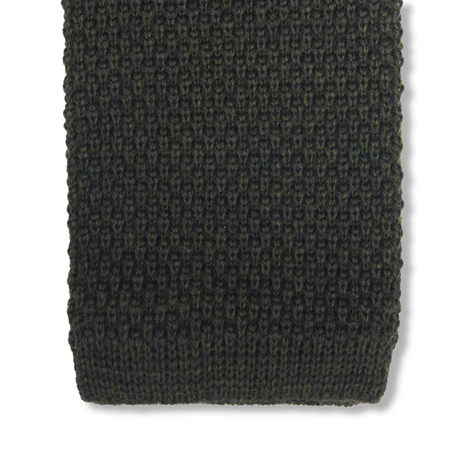 Cravate tricot - Vert sapin - Laine