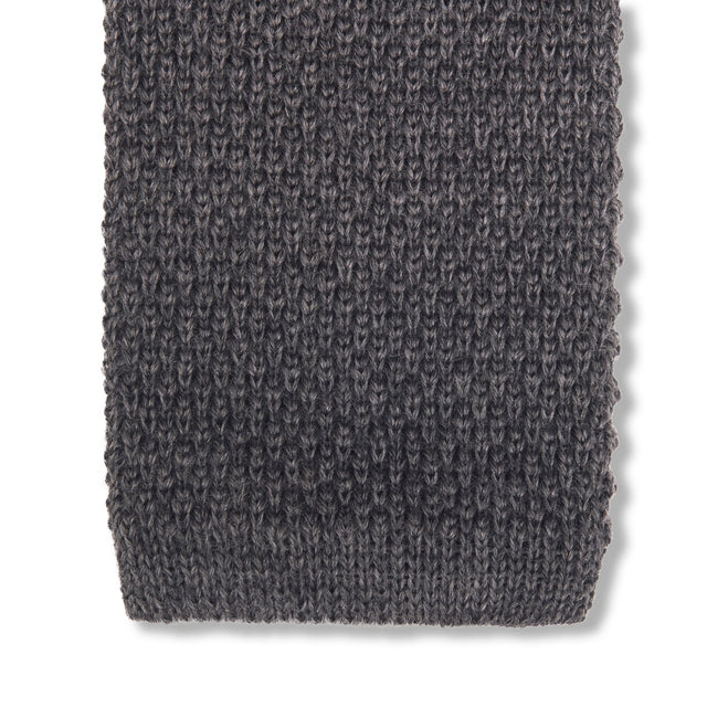 Cravate tricot - Gris - Laine