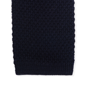 Cravate tricot - Bleu marine - Laine