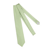 Cravate Vert Clair Beige Motif Pois Soie