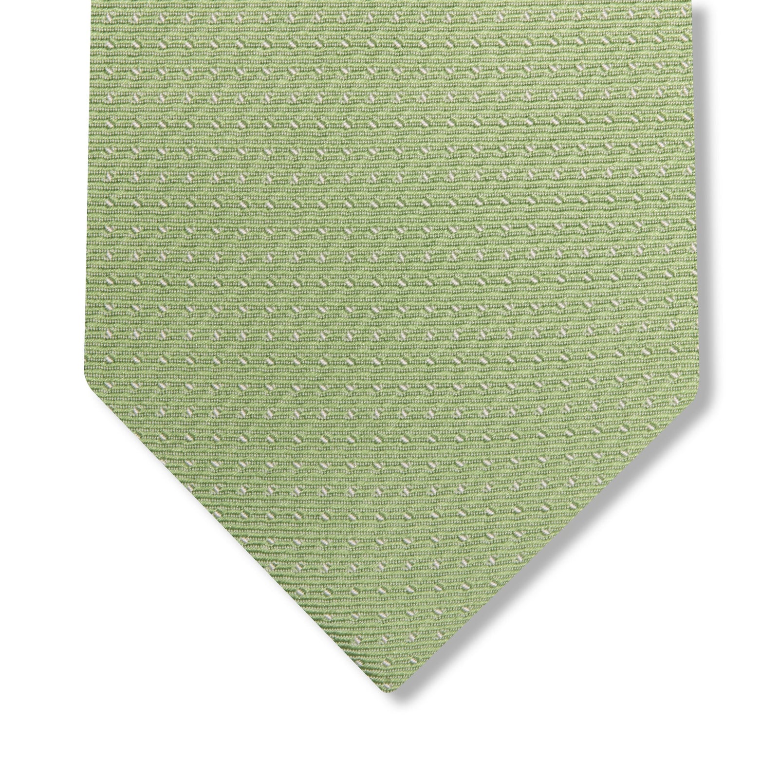 Cravate Vert Clair Beige Motif Pois Soie