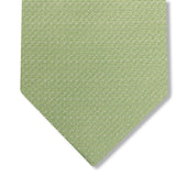 Cravate Vert clair & Beige - Motif Pois - Soie