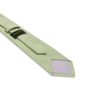 Cravate Vert Clair Beige Motif Pois Soie