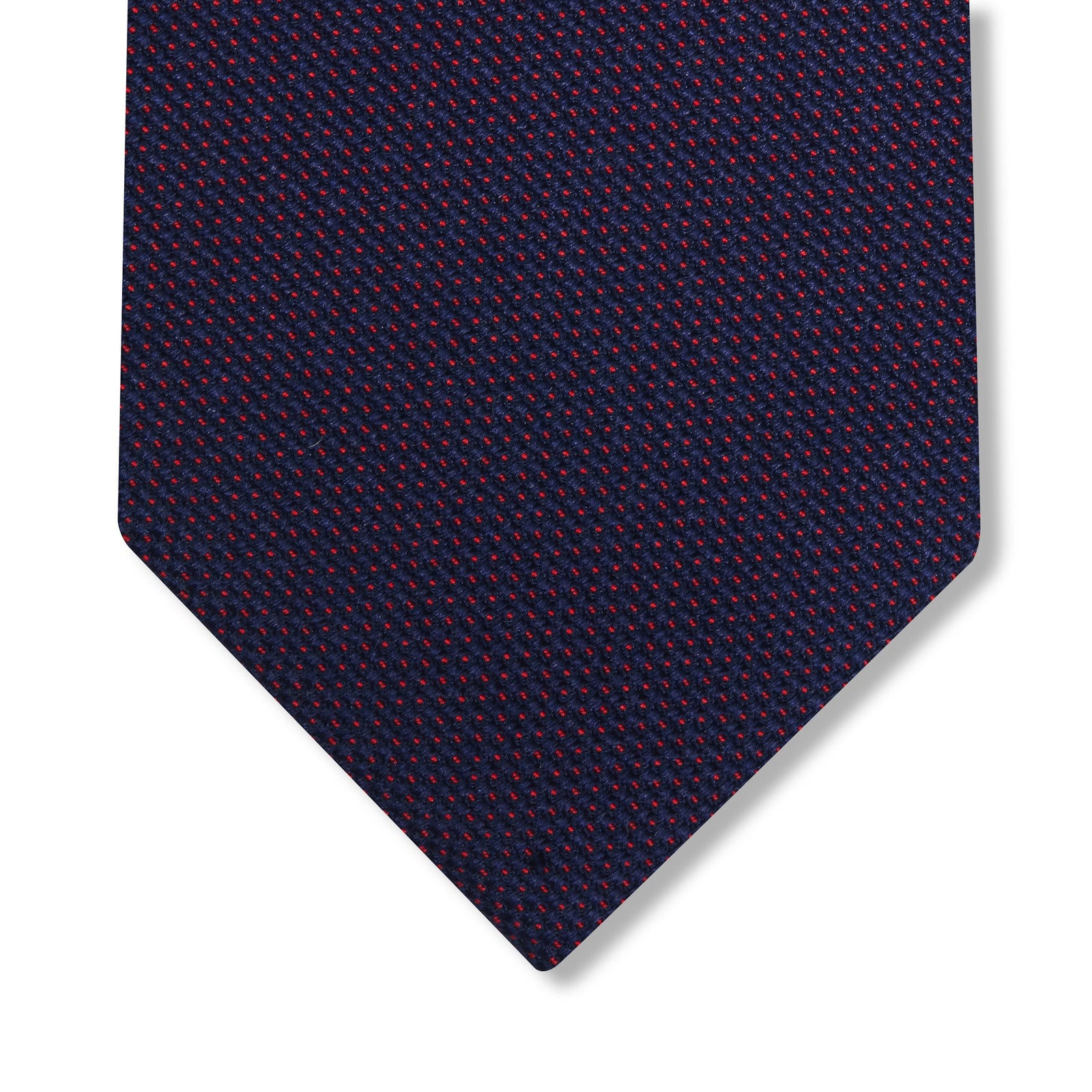 Cravate Bleu Marine Rouge Motif Caviar Soie