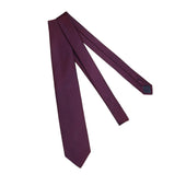 Cravate Bleu Marine Rouge Motif Entrelacs Soie
