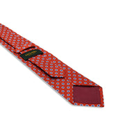 Cravate Bleu Motif Floral Soie