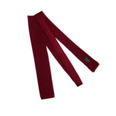 Cravate Tricot Bordeaux Laine