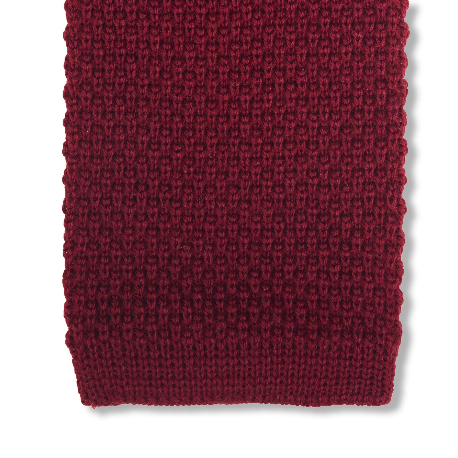 Cravate Tricot Bordeaux Laine