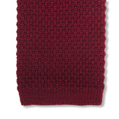Cravate tricot - Bordeaux - Laine