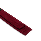 Cravate Tricot Bordeaux Laine