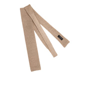 Cravate Tricot Beige Laine