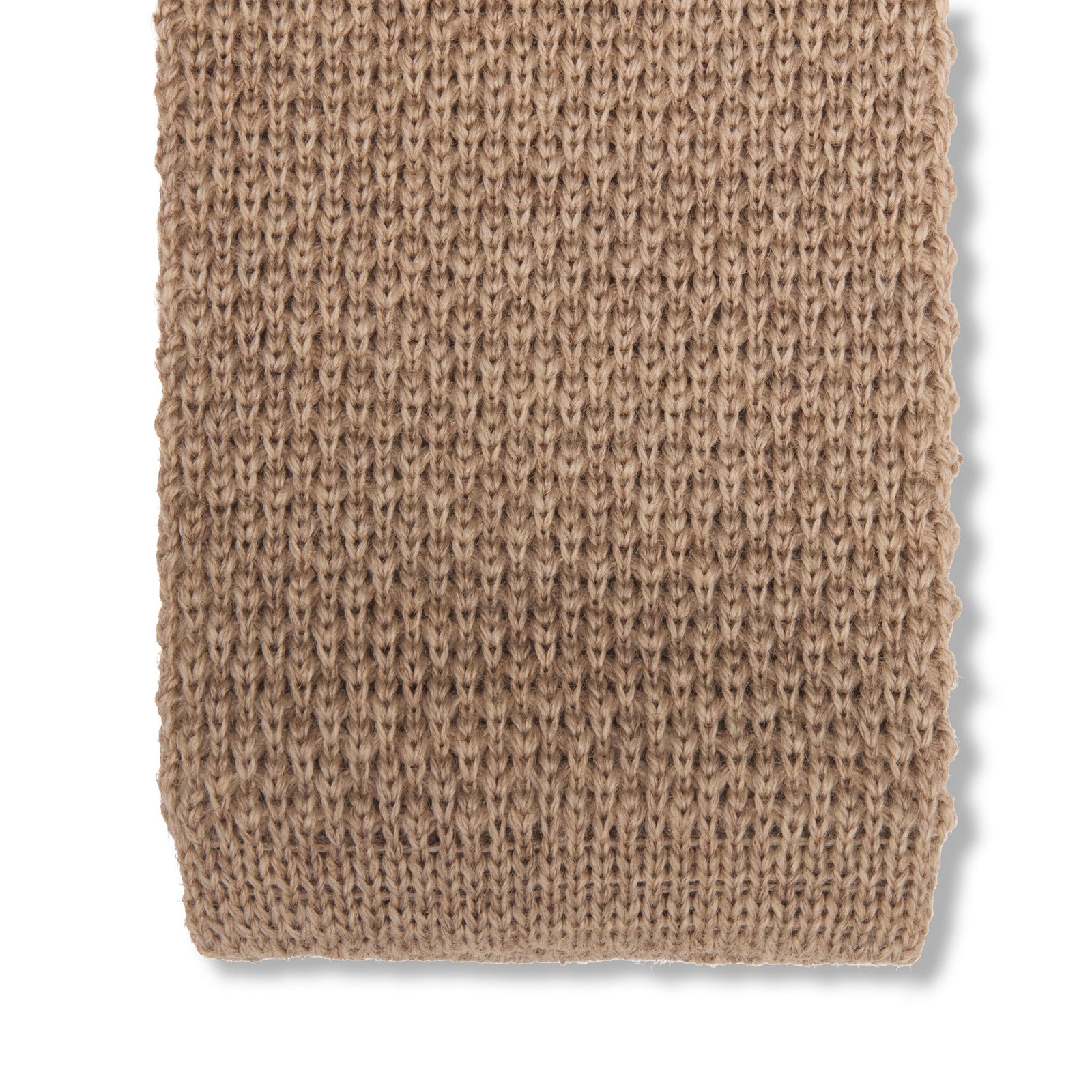 Cravate Tricot Beige Laine