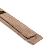 Cravate Tricot Beige Laine
