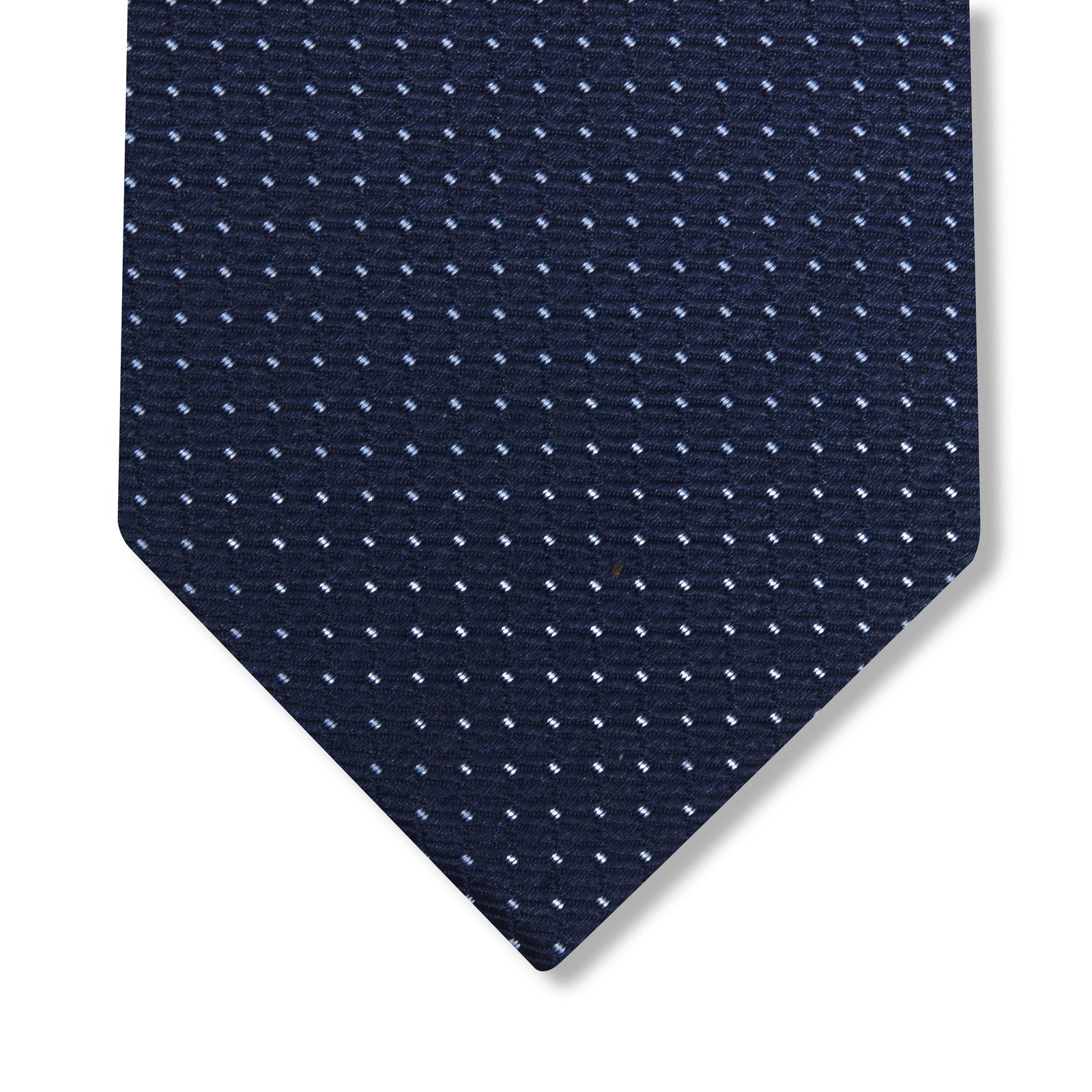 Cravate Marine Ciel Motif Pois Soie