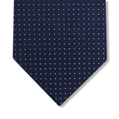Cravate Marine & Ciel - Motif Pois - Soie