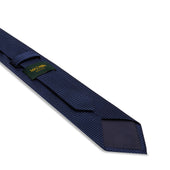 Cravate Marine Ciel Motif Pois Soie