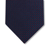 Cravate Bleu marine & Rouge - Motif Pois - Soie