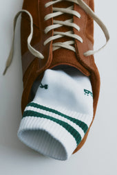 Crew Socks in Bottle Green Stripe