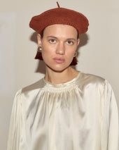 Crochet Beret Tobacco
