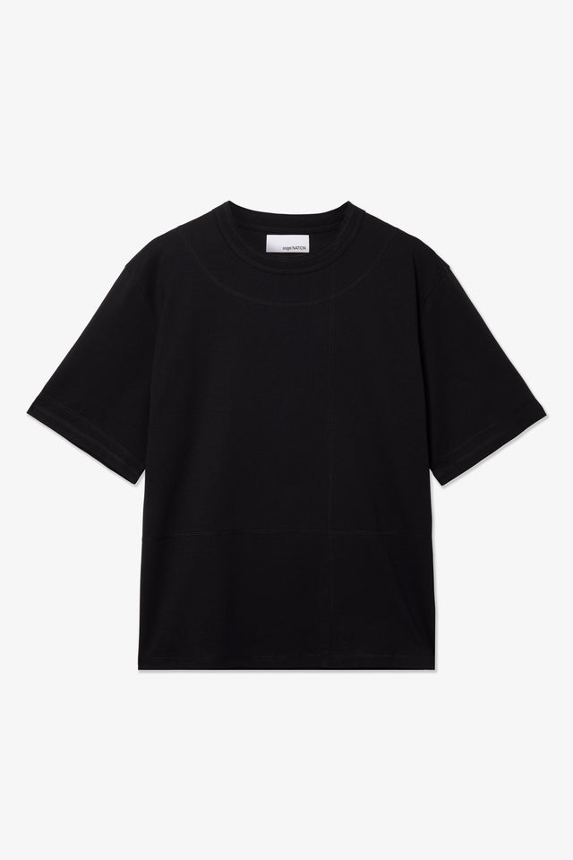 Cross Stitch Short Sleeve Tee - Black