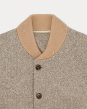 Cruiser Bomber In Herringbone Di Lana