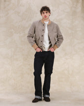 Cruiser Bomber In Herringbone Di Lana