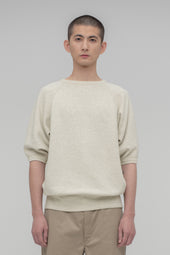 Crewneck Short Sleeve Sweatshirt Slightly Brushed