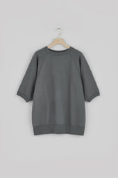 Crewneck Short Sleeve Sweatshirt Slightly Brushed